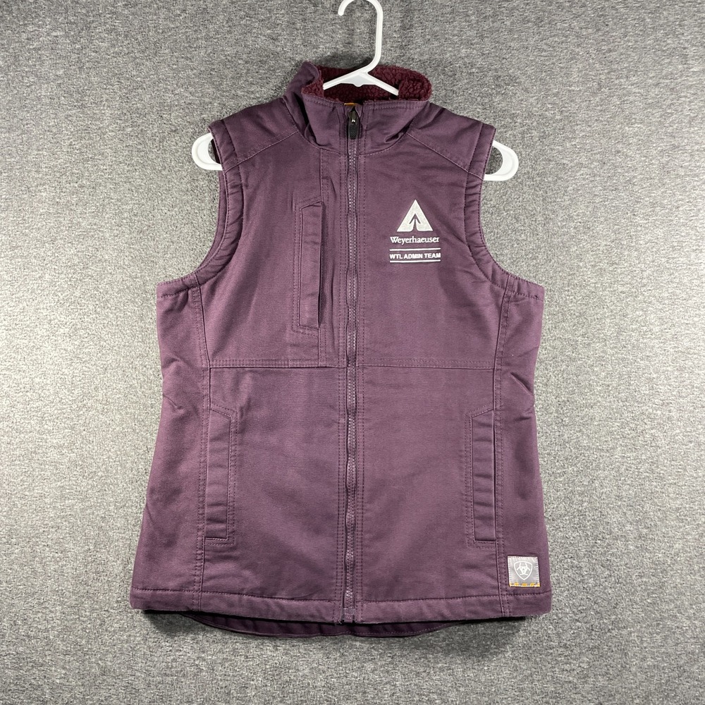 Ariat Vest Womens Small Rebar DuraCanvas Insulated Canvas Workwear Quilted